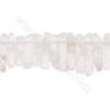 白水晶串珠 不規則 尺寸7x24-7x50毫米 孔徑2毫米 長度39-40厘米/條