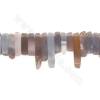 Perline di agata grigia naturale filo Dimensione irregolare 8x27-8x57mm Foro 2mm Lunghezza 39~40cm/filo