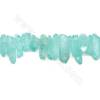 Perles Cristal de roche galvanoplastie irrégulière sur fil Taille 12x14-12x35mm trou 0.8mm 15~16"/fil