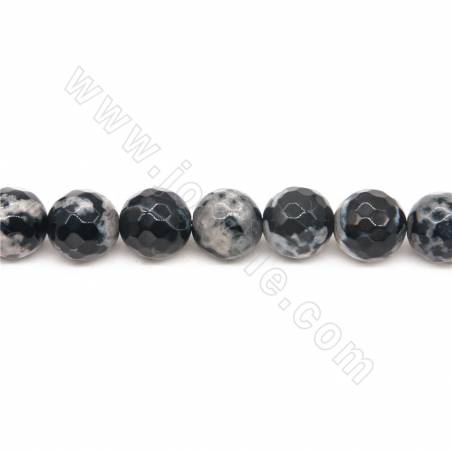 Heated Fire Agate Beads Strand Faceted Round Size 12mm  Hole 1.5mm About 33 Beads/Strand