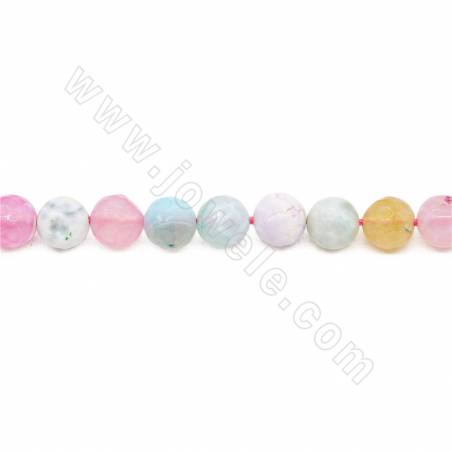 Heated Fire Agate Beads Strand Faceted Round  Diameter 8mm Hole 1.2mm  Length 39~40cm/Strand