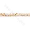 Collier de perles d'agate de feu chauffées à facettes rondes Diamètre 6mm Trou 1.2mm Longueur 39~40cm/Chaîne