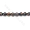Collier de perles d'agate de feu chauffées à facettes rondes Diamètre 8mm Trou 1.2mm Environ 48 perles/collier