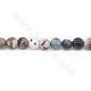 Collier de perles d'agate de feu chauffées Diamètre rond 8 mm Trou 1,2 mm Environ 48 perles/collier