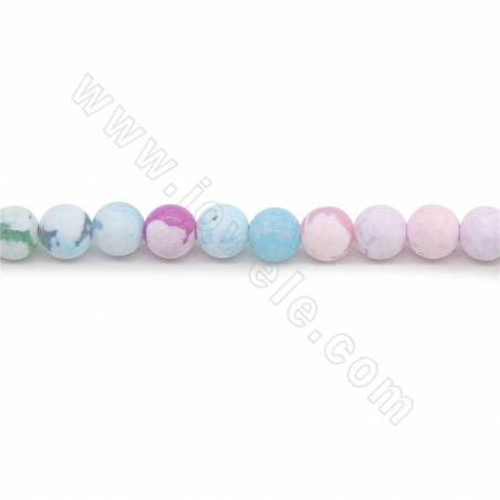 Heated Fire Agate Beads Strand Round Diameter 6mm  Hole 1mm Approx. 69 Beads/Strand 39-40cm