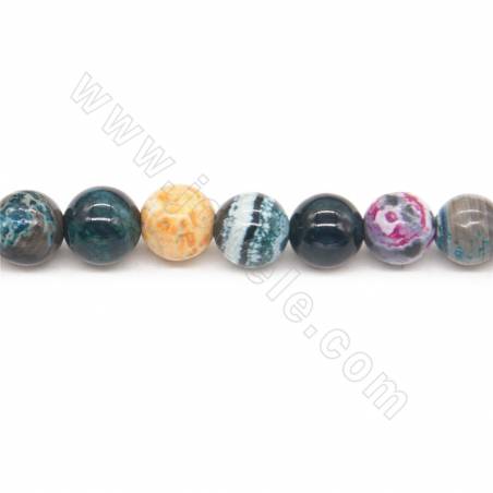 Heated Fire Agate Beads Strand Round Diameter 10mm  Hole 1.2mm  Approx.38 Beads/Strand 39-40cm