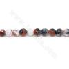 Heated Fire Agate Beads Strand Faceted Round Diameter 8mm Hole 1.2mm Approx.48 Beads/Strand 39-40cm