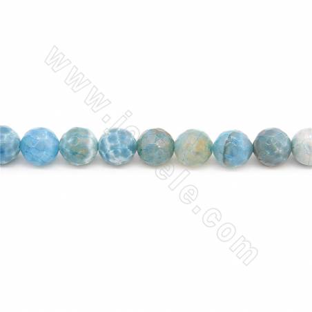 Heated Fire Agate Beads Strand Faceted Round Diameter 12mm Hole  1.5mm  Approx.32 Beads/Strand 39-40cm