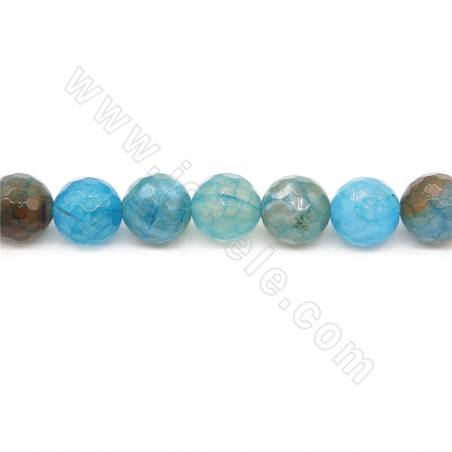 Heated Fire Agate Beads Strand Faceted Round Diameter 12mm Hole 1.5mm Approx. 32 Beads/Strand 39-40cm