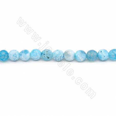 Heated Fire Agate Beads Strand Faceted Round Diameter 6mm Hole 1.2mm Approx. 65 Beads/Strand 39-40cm