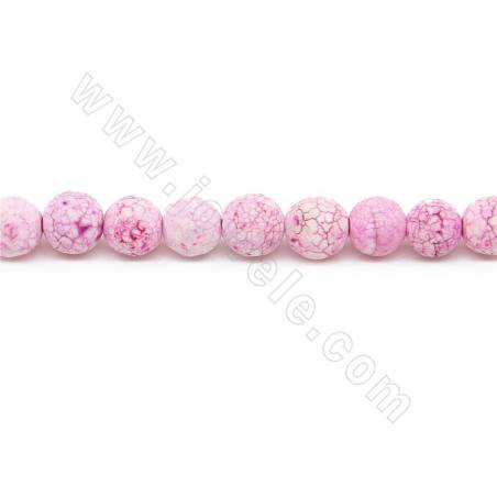 Heated Fire Agate Beads Strand Faceted Round Diameter 6mm Hole 1mm Approx. 64 Beads/Strand 39-40cm