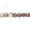 Collier de perles d'agate de feu chauffées à facettes rondes Diamètre 16 mm Trou 1,5 mm Environ 25 perles/collier