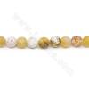 Collier de perles d'agate de feu chauffées à facettes rondes diamètre 14mm trou 1.5mm longueur 39~40cm/collier