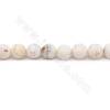 Collier de perles d'agate de feu chauffées à facettes rondes, diamètre 14 mm, trou 1,5 mm, environ 30 perles par collier