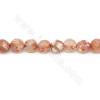 Collier de perles d'agate tibétaine chauffée Dzi à facettes rondes de diamètre 10mm trou 1.2mm environ 38 perles/collier
