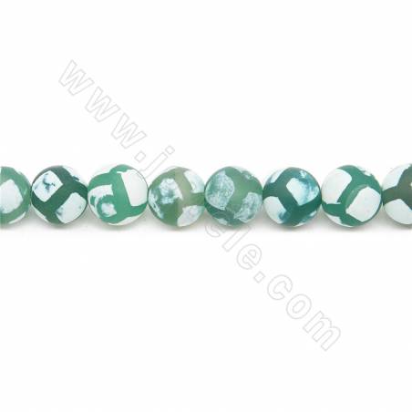 Heated Tibetan Dzi Agate Beads Strand Round Diameter 14mm Hole 1.5mm Approx.28 Beads/Strand 39-40cm