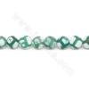 Collier de perles d'agate tibétaine chauffée Dzi rond diamètre 14mm trou 1.5mm environ 28 perles/collier