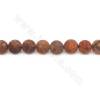 Perline di agata tibetana antica riscaldate Diametro rotondo 12 mm Foro 1,5 mm Circa 33 perline/filamento
