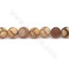 Collier de perles d'agate Dzi tibétaine antique et chauffée de diamètre rond 10mm trou 1.5mm environ 38 perles /coton