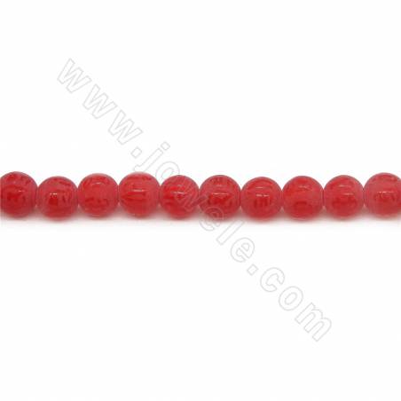 Riscaldato Matte Tibetan Dzi Agate perline filo rotondo diametro 6 mm foro 1,2 mm lunghezza 39 ~ 40 cm / filo