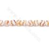 Rouleau de perles d'agate tibétaine chauffée Dzi à facettes rondes Diamètre 8mm Trou1.2mm Longueur 39~40cm/Rouleau