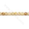 Rouleau de perles d'agate tibétaine chauffée Dzi à facettes rondes 8mm trou 1.2mm environ 48 perles/rang