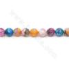 Perline di agata tibetana Dzi riscaldate Diametro rotondo sfaccettato 12 mm Foro 1,2 mm circa 32 perline/filare