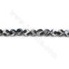 Perline di agata tibetana Dzi riscaldate Diametro rotondo sfaccettato 6 mm Foro 1mm Lunghezza 39~40 cm/filo