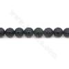 Perline riscaldate di agata nera opaca con motivo a vite Diametro rotondo 12 mm Foro 1,2 mm Circa 33 perline/filo
