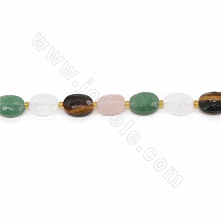 Perle di pietra naturale assortite Filo ovale sfaccettato Dimensioni 6x15mm Foro 1mm Circa 25 perle/Starnd
