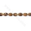 Natürliche Tigerauge Perlen Strang Facettierte ovale Größe 6x15mm Loch 1mm Ca. 25 Perlen / Strang