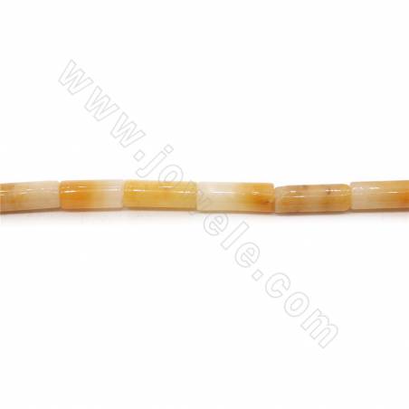 Natürliche Jade Perlen Strang Zylinder Größe 6x17mm Loch 1mm Ca. 25 Perlen / Strang