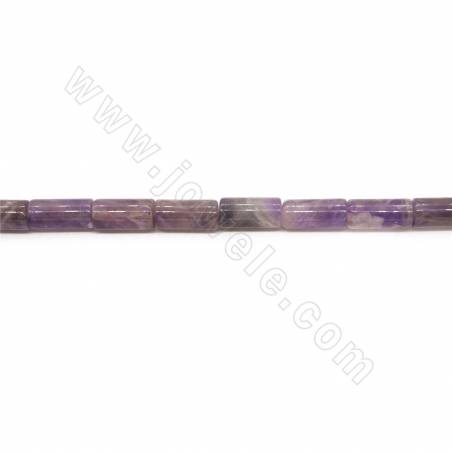 Natural Amethyst Beads Strand Cylinder Size 9x17mm Hole 1mm Approximately 23 Beads/Strand
