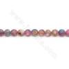 Multicolore Jaspe reconctitué ronde sur fil  Taille 6-10mm trou 1.2mm 15~16"/fil