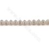 Perles Agate grise avec strass ronde sur fil  Taille 6mm trou 0.6mm 15~16"/fil