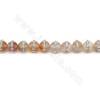 Perles Agate picotée ronde avec zircon sur fil  Taille 6mm trou 1mm 15~16"/fil