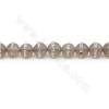 Filo di perline di agata grigia naturale con il diametro rotondo del cristallo di rocca 8mm Foro 0.8mm Lunghezza 39~40cm/
