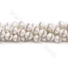 Perles nacre de galvanoplastie avec zircon ronde sur fil Taille 10mm trou 1mm environ 38perles/fil