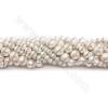 Electroplated Shell Pearl Beads Strand With Rhinestone Round Diameter 8mm Hole 0.8mm Length 39~40cm/Strand