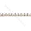 Fili di perle placcati della conchiglia con il diametro rotondo del cristallo di rocca 8mm foro 0.8mm lunghezza 39~40cm/fil