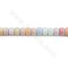 彩虹石串珠 算盤珠 尺寸6x9毫米 孔徑1毫米 長度39-40厘米/條