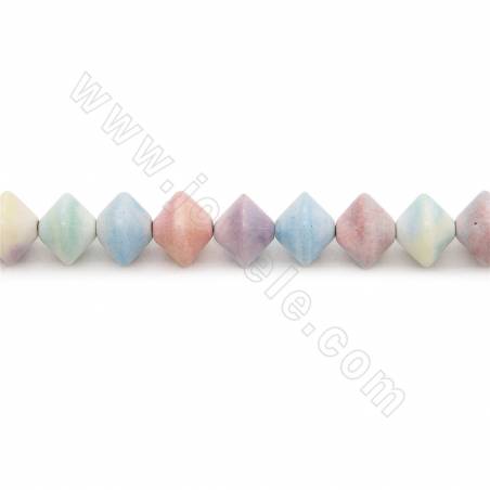 Perline di pietra naturale arcobaleno Dimensione rombo 7x10mm Foro 0,8mm Circa 48 perline/filamento