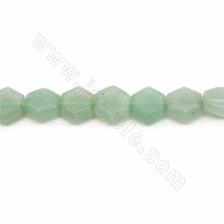 Natural Aventurine Beads Strand Hexagon Size 6x15mm hole 1.2mm Approximately 32 Beads/Strand