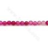 Heated Striped Agate Beads Strand Round Diameter 6mm Hole 1mm Approx. 63 Beads/Strand 39-40cm