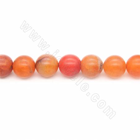 Heated Agate Beads Strand Round Diameter 16mm Hole 1.5mm Approximately  24 Beads/Strand