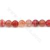 Heated Crackle Agate Beads Strand Round Diameter 8mm Hole 1mm Approximately 49 Beads/Strand