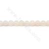 Perline di agata bianca naturale Diametro rotondo sfaccettato 6mm Foro 0,8mm Lunghezza 39~40 cm/filare