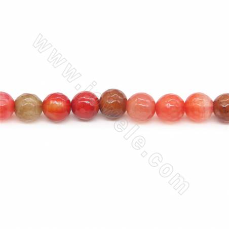 Heated Dragon Veins Agate Beads Strand Faceted Round Diameter 6mm Hole1.2mm Approximately 49 Beads/Strand