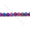 Heated Colorful Agate Beads Strand Round Diameter 8mm Hole 1mm Length 39~40cm/Strand