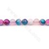 Perline di agata colorate riscaldate Diametro rotondo 6 mm Foro 1 mm Circa 63 perline/filamento